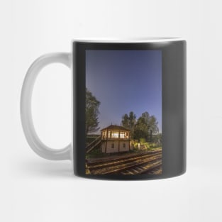 Settle Junction Signal Box Railway House After Dark North Yorkshire England Mug